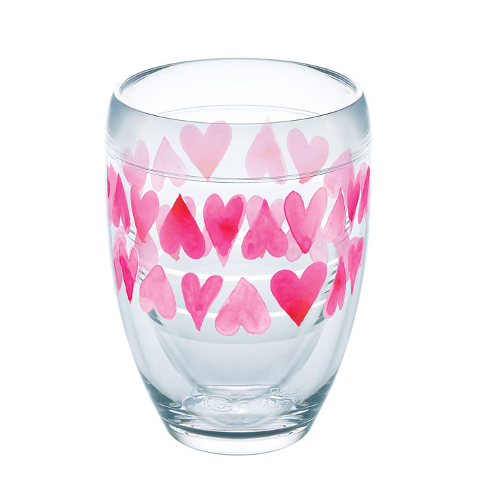 Tervis Tumbler Hearts All Over 9 oz. Plastic Stemless Wine Glass Wayfair